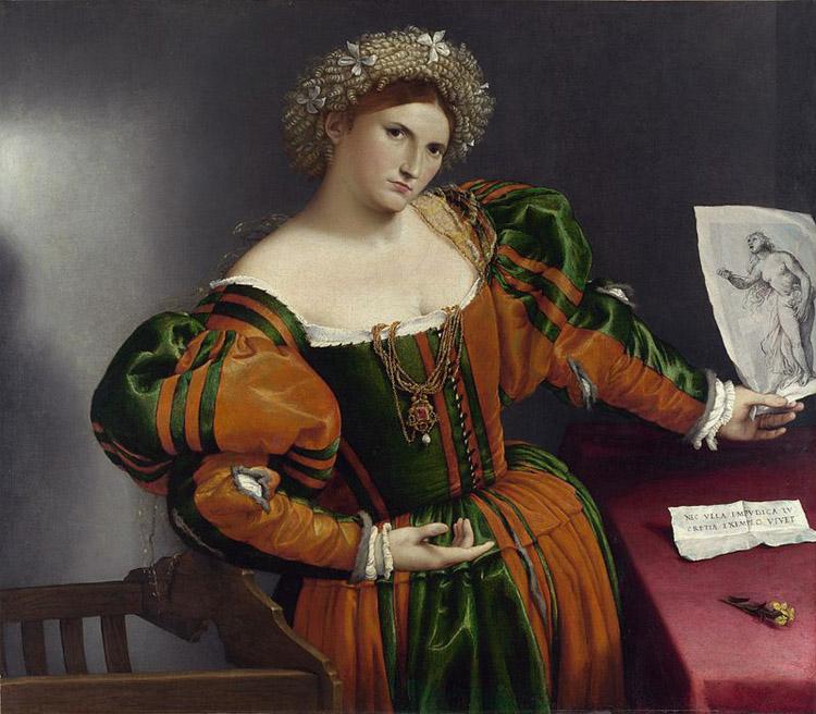 Lorenzo Lotto Portrait of a Lady as Lucretia (mk08) oil painting picture